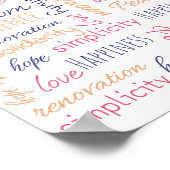 cloud label Positieve woorden Beste verkoper Poster (Hoek)