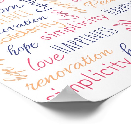 cloud label Positieve woorden Beste verkoper Poster (Hoek)