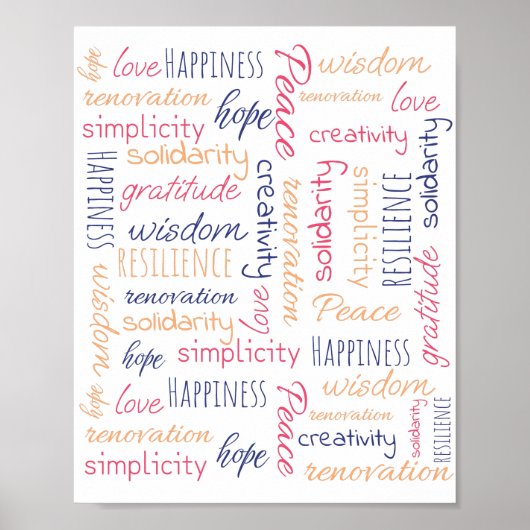 cloud label Positieve woorden Beste verkoper Poster (Voorkant)