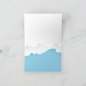 Cloud met speelgoed op sky baby boy shower card kaart (Binnen)