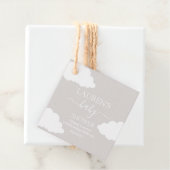 Cloud minimalistisch Baby shower Bedankjes Labels (In situ)