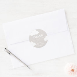 Cloud Minimalistisch Baby shower Classic Ronde Sti Sticker