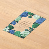 Cloud Mint, Alpine Blue & Evergreen Mist Trouwkaar Acryl Uitnodigingen (Laagn)
