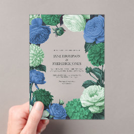 Cloud Mint, Alpine Blue & Evergreen Mist Wedding Acryl Uitnodigingen