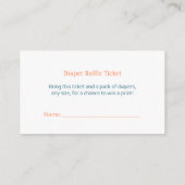 Cloud Mobile Baby shower Diaper Raffle Ticket Informatiekaartje (Achterkant)