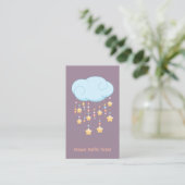 Cloud Mobile Baby shower Diaper Raffle Ticket Informatiekaartje (Staand voorkant)