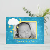 Cloud Mobile Birth-aankondigingen Aankondiging (Staand voorkant)