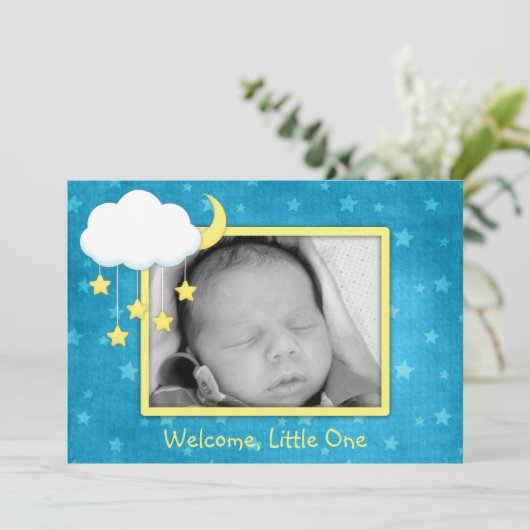 Cloud Mobile Birth-aankondigingen Aankondiging (Staand voorkant)