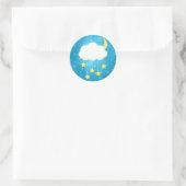 Cloud Mobile Ronde Sticker (Tas)