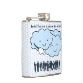 Cloud Mocks Human Shapes Funny Cartoon Heupfles (Rechts)