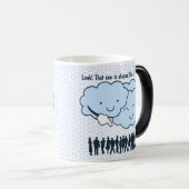 Cloud Mocks Human Shapes Funny Cartoon Magische Mok (Voorkant rechts)