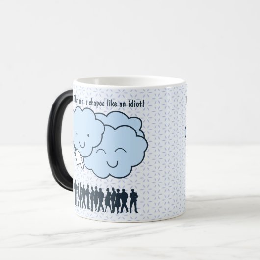 Cloud Mocks Human Shapes Funny Cartoon Magische Mok (Voorkant links)