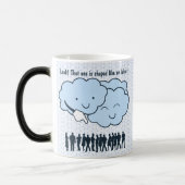 Cloud Mocks Human Shapes Funny Cartoon Magische Mok (Links)