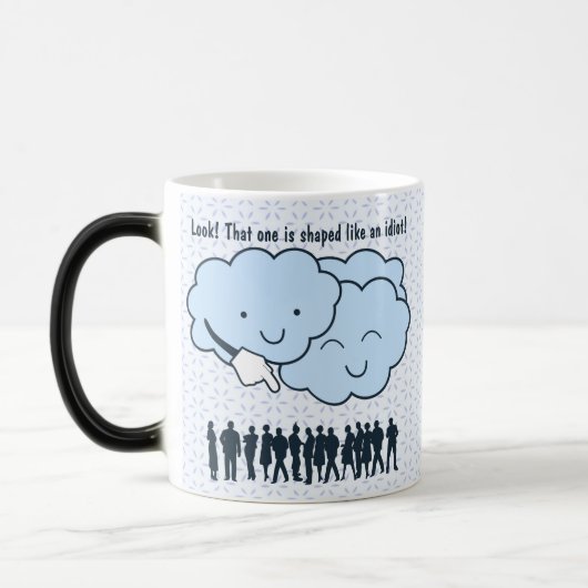 Cloud Mocks Human Shapes Funny Cartoon Magische Mok (Links)