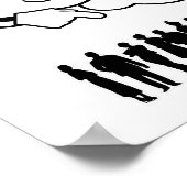 Cloud Mocks Human Shapes Funny Cartoon Poster (Hoek)