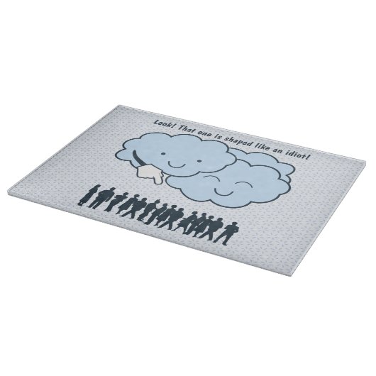 Cloud Mocks Human Shapes Funny Cartoon Snijplank (Hoek)
