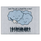 Cloud Mocks Human Shapes Funny Cartoon Snijplank (Voorkant)