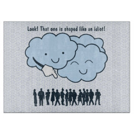 Cloud Mocks Human Shapes Funny Cartoon Snijplank