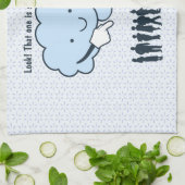 Cloud Mocks Human Shapes Funny Cartoon Theedoek (Gevouwen)