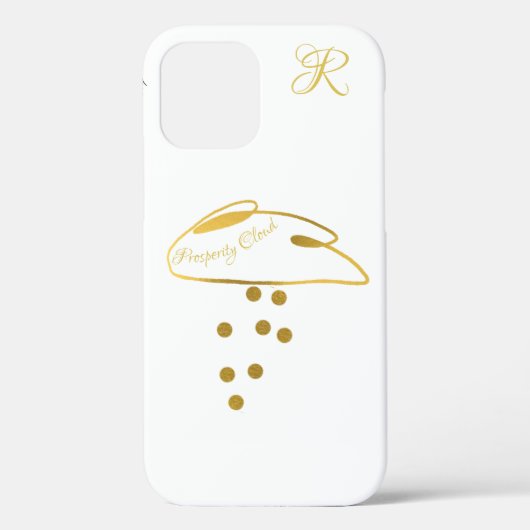 Cloud Monogram voor Chic ProWelvaart Case-Mate iPhone Case (Achterkant)