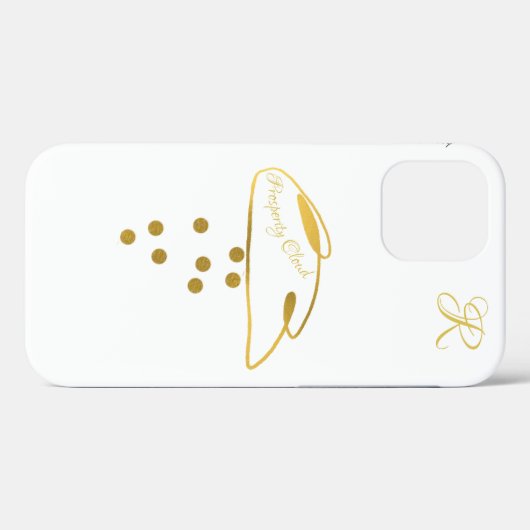 Cloud Monogram voor Chic ProWelvaart Case-Mate iPhone Case (Achterkant (horizontaal))