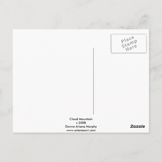 Cloud Mountain Briefkaart (Achterkant)