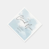 Cloud negen baby shower grijs stoffig blauw servet (Hoek)