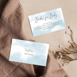 Cloud negen baby shower grijze wolken boeken aanvr informatiekaartje