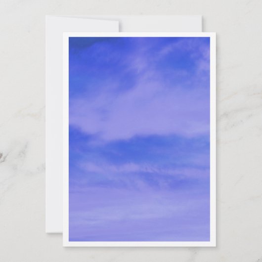 Cloud negen Baby shower jongens meisjes blauw Abst Kaart (Achterkant)