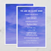 Cloud negen Baby shower jongens meisjes blauw Abst Kaart (Voorkant / Achterkant)