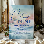 Cloud negen blauw baby boy baby shower kaart
