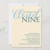 Cloud negen minimalistisch script vrijgezellenfees kaart (Voorkant)