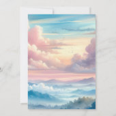 Cloud negen regenboog glitter baby shower kaart (Achterkant)