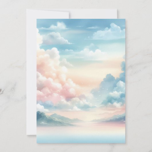 Cloud negen regenboog glitter baby shower kaart (Achterkant)