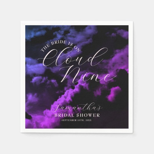 Cloud negen Zwart Celestial Galaxy Vrijgezellenfee Servet (Voorkant)