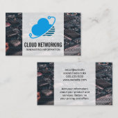 Cloud Netwerk Logo | Binaire Code | Hardware Visitekaartje (Voorkant / Achterkant)