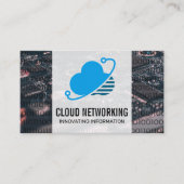 Cloud Netwerk Logo | Binaire Code | Hardware Visitekaartje (Voorkant)