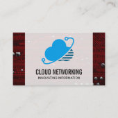 Cloud Network Logo | Binaire code | Moederbord Visitekaartje (Voorkant)
