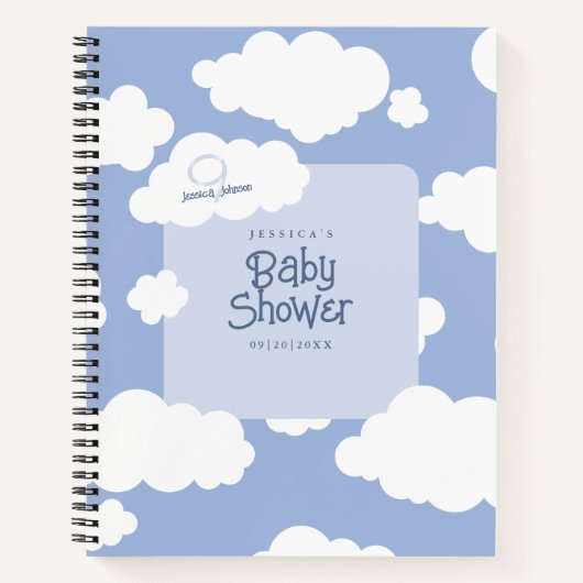 Cloud Nine 9 Baby shower Geschenklijst Checklist S Notitieboek (Voorkant)