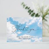 Cloud Nine 9 Elegant Vrijgezellenfeest Dank je kaa Kaart (Staand voorkant)