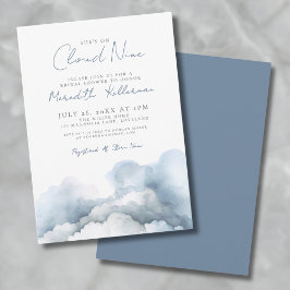 Cloud Nine 9 Elegante Blauwe Bruidsdouche Kaart