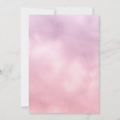 Cloud Nine 9 Meisje Roze Baby shower Invitation Kaart (Achterkant)