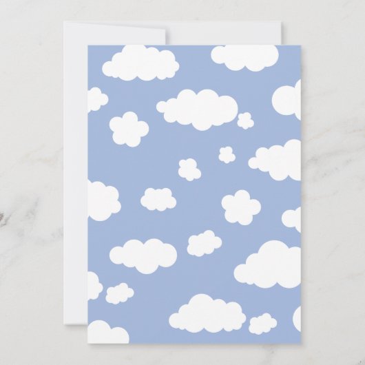 Cloud Nine 9 Schattigee Plezier Whimsical Unieke B Save The Date (Achterkant)