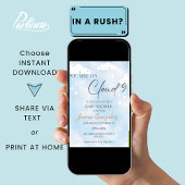 Cloud Nine 9 Sky Baby Boy Baby Shower Invitation Kaart