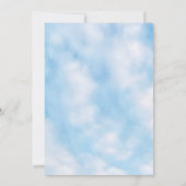 Cloud Nine 9 Sky Baby Boy Baby Shower Invitation Kaart (Achterkant)