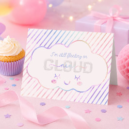 Cloud Nine 9e Verjaardag Dankjewellkaart – Pastel Bedankkaart