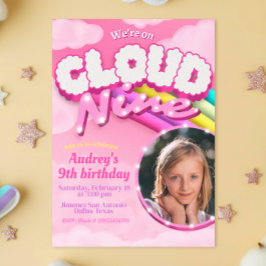 Cloud Nine - 9e verjaardag met Afbeelding Kaart