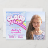 Cloud Nine - 9e verjaardag met foto Kaart (Voorkant)