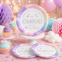 Cloud Nine 9e verjaardag papieren borden – Pastelh Bordje