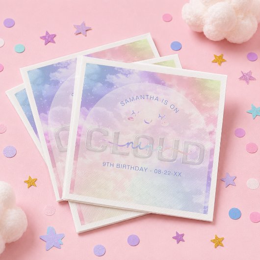 Cloud Nine 9e Verjaardag Servetten – Kawaii Pastel
